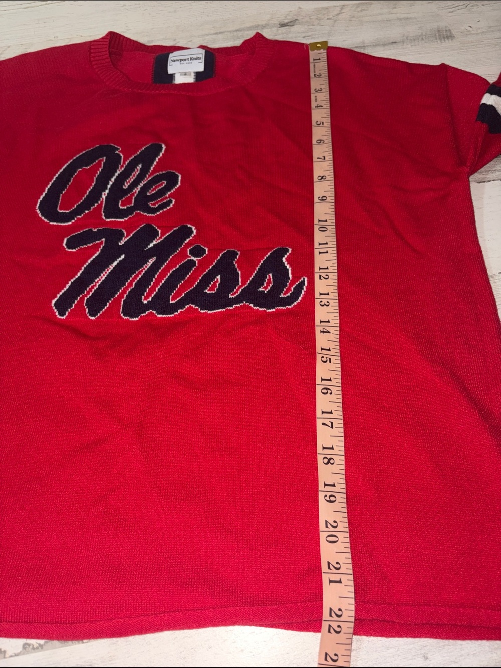 Ole Miss Red Crewneck Knit Sweater - Picture 10 of 10
